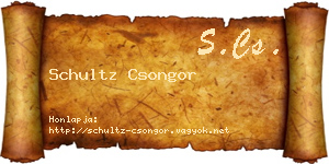 Schultz Csongor névjegykártya